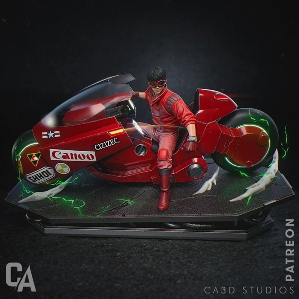 Awesome akira figure comes primed ready for paint